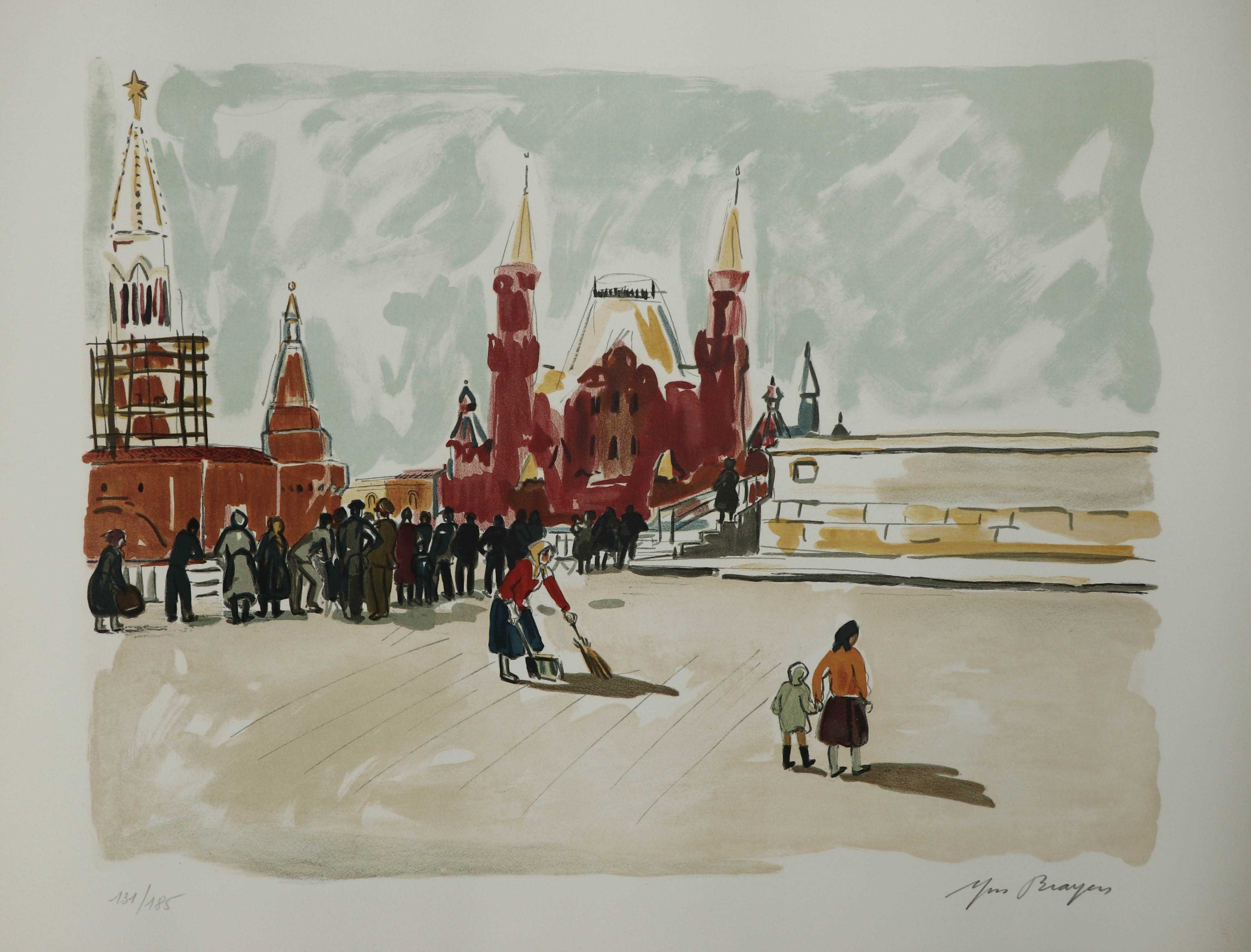 Yves Brayer-Moscou La Place rouge