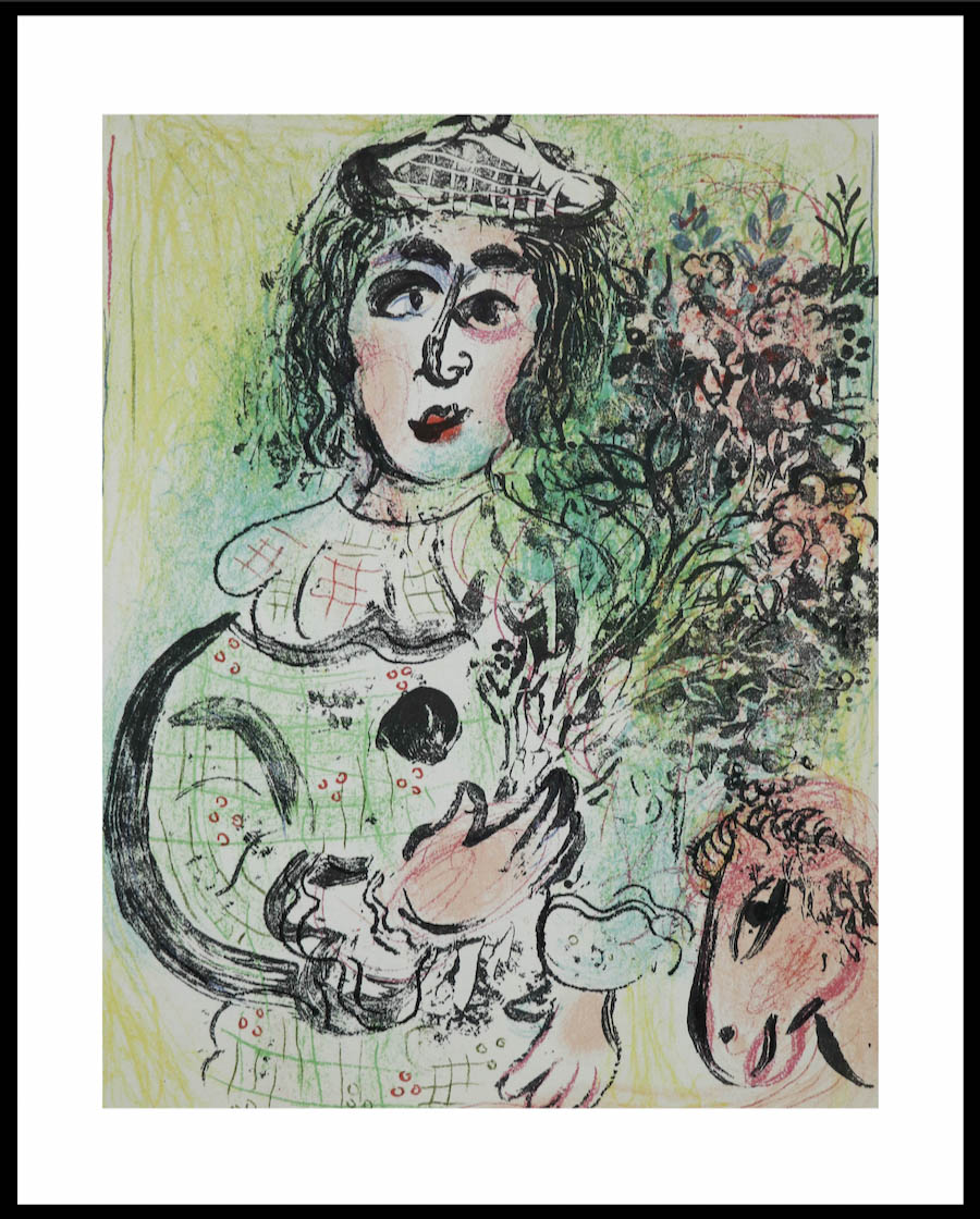 Marc Chagall-Le Clown Fleuri