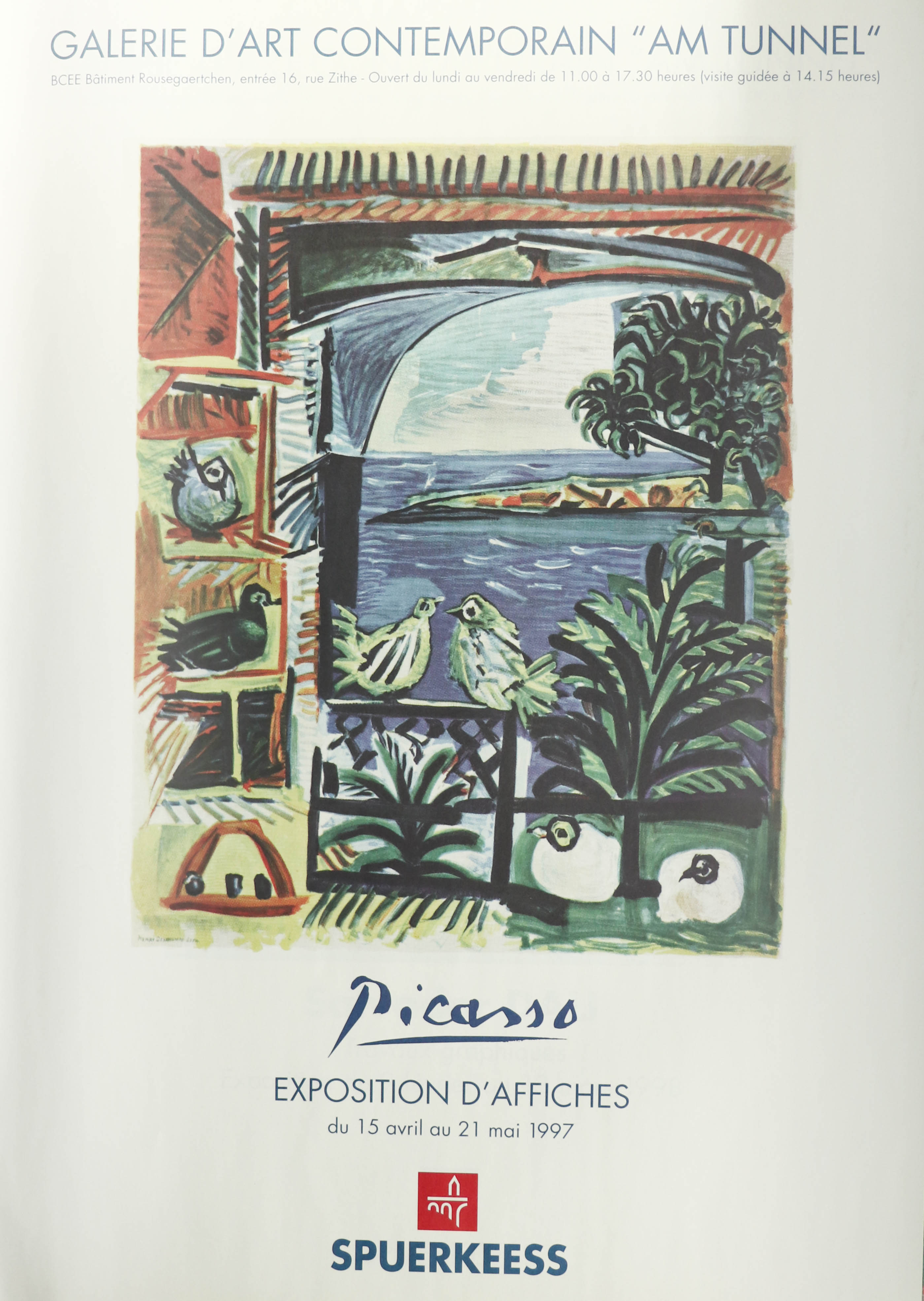 Pablo Picasso-Plakat für die Ausstellung in Luxemburg 1997 